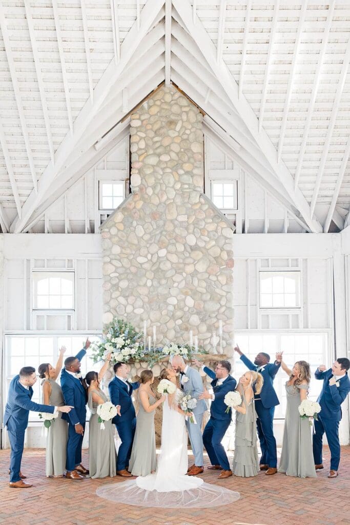 Wedding party portrait at Mallard Island Estate by Susan Elizabeth Weddings