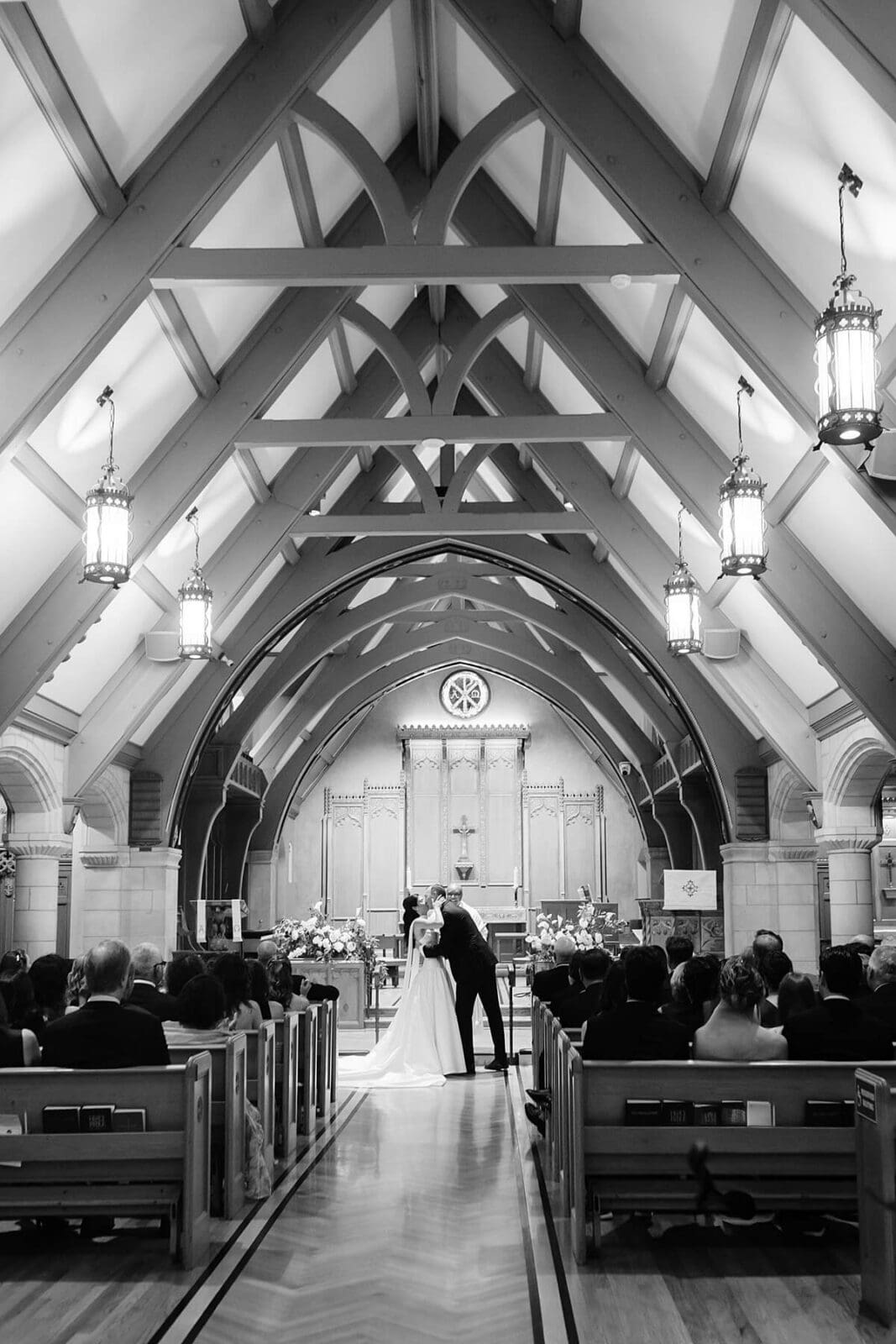 First kiss at Christ Church in Short Hills